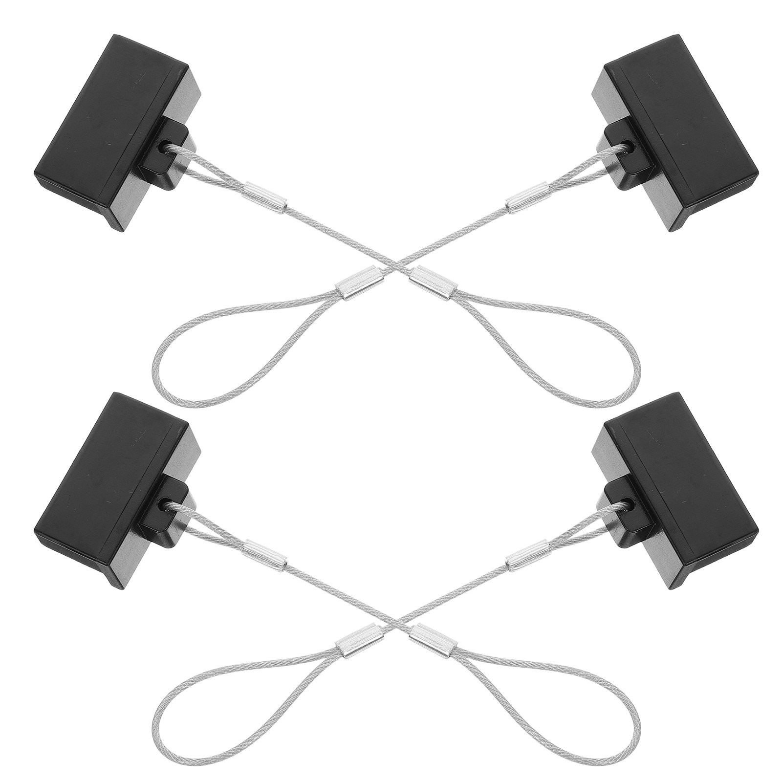 Wire Connector Cap - 4 個の電源コネクタダストカバー保護キャッププラスチック防水金属ワイヤーストラップ 50A 充電ポート Ev 自動車用
