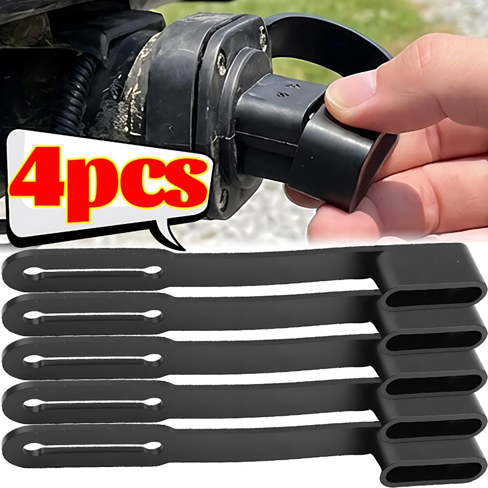 Wire Connector Cap - ユニバーサル4ウェイフラットトレーラープラグカバーダストキャップラバーコネクターブーツ（安全ループ付き）RVボートトラックヒッチ配線ハーネス用