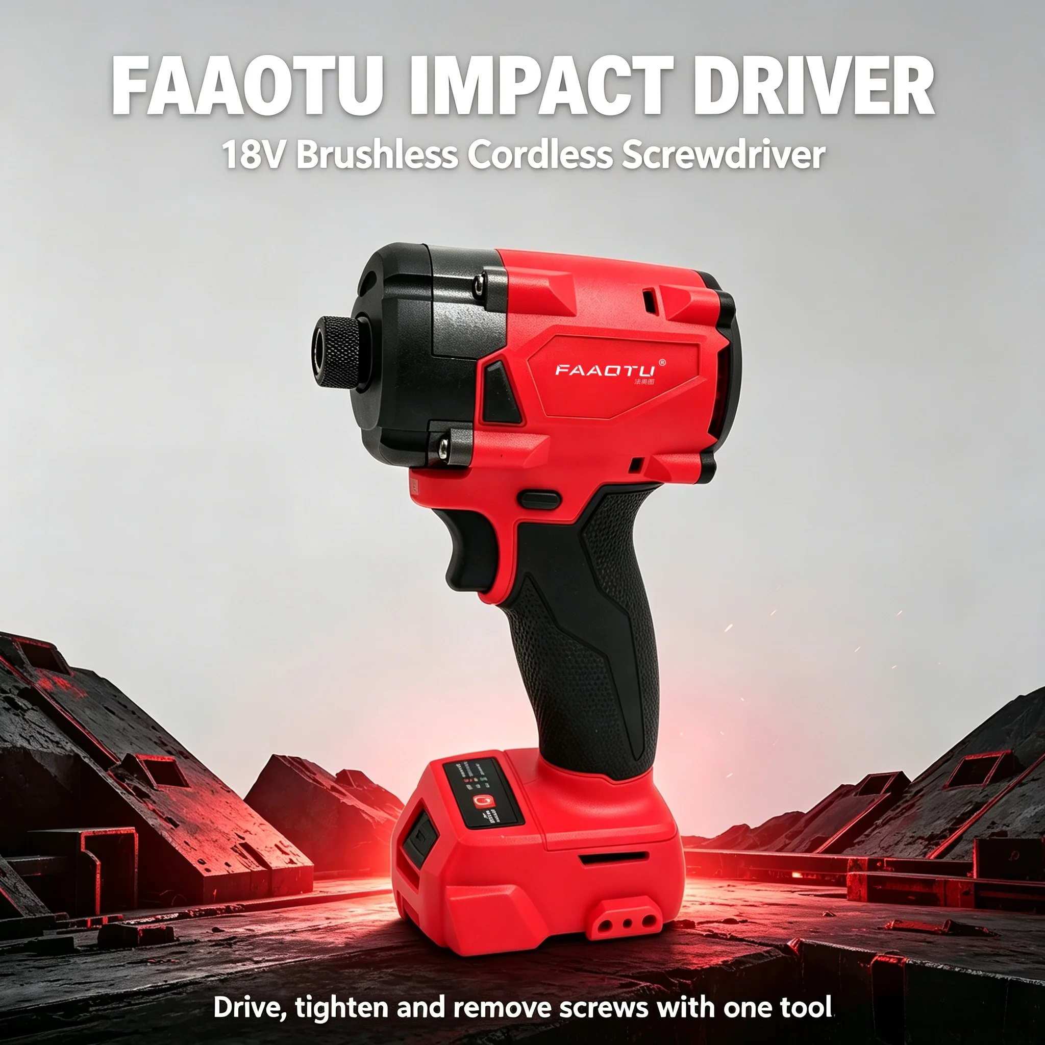 Home Improvement In - FAAOTU 18V コードレス電動ドライバー、DIY プロジェクトや家の改善に最適な強力な充電式ドライバー